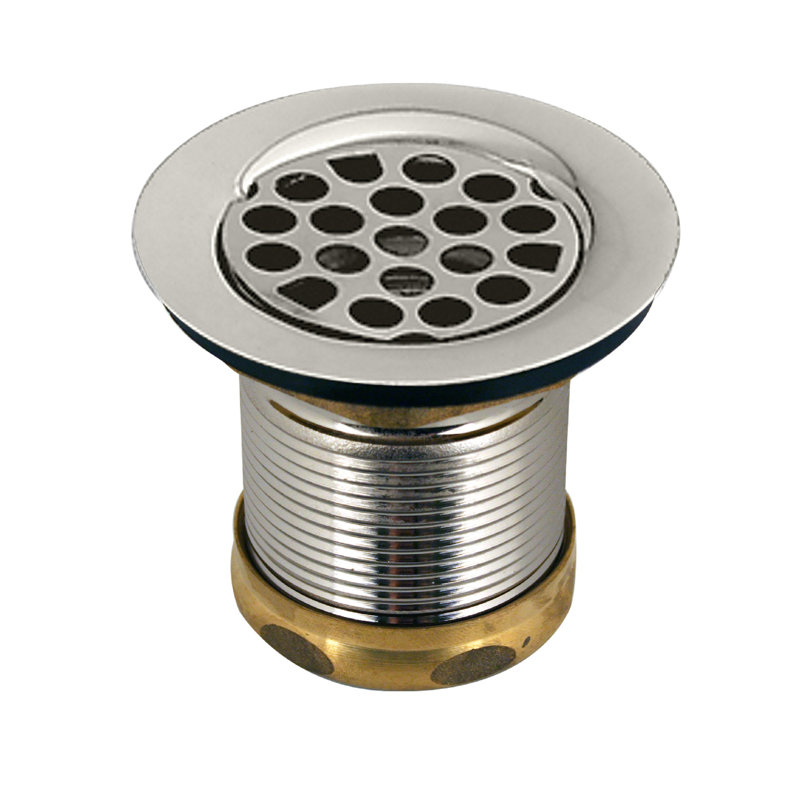 Ensemble de drain de bar et d'évier à lessive 2 "avec couvercle de grille, Nickel poli