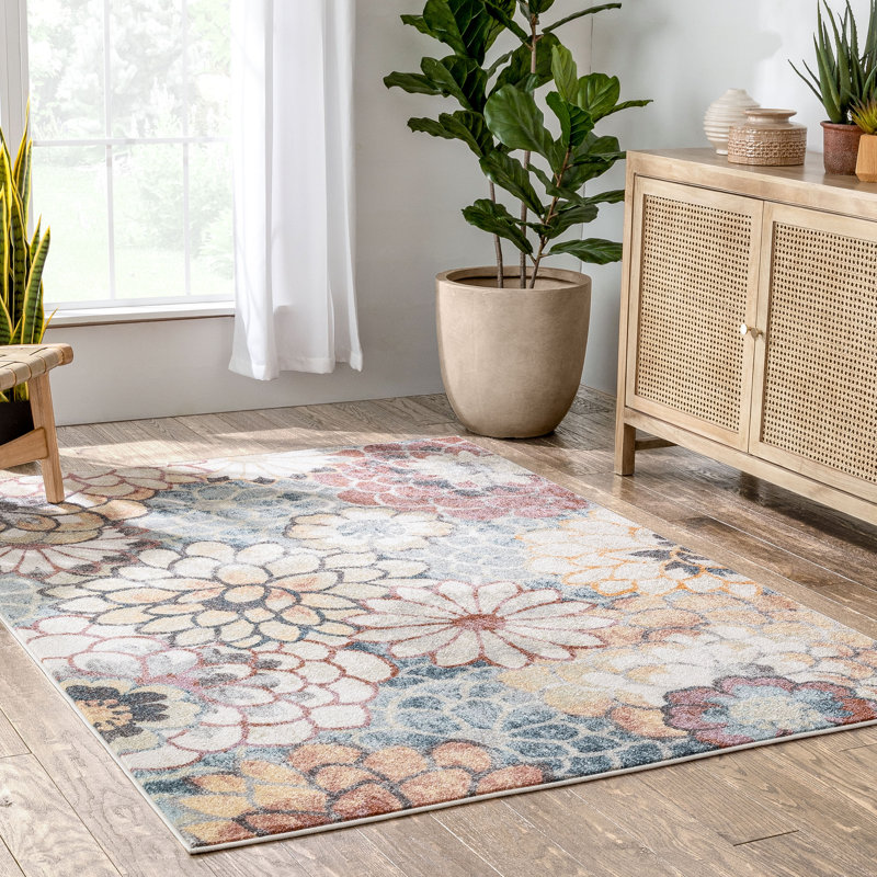 Rodeo Floral Synthetic Area Rug, Rectangle 160 x 220cm
