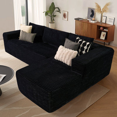 Cozza 2 - Piece Upholstery Compression Sofa, No Assembly Required Sectional Free Combination Couch with L-Shape Chaise