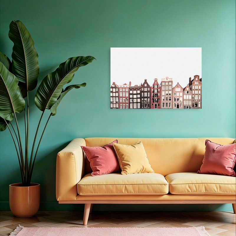 Amsterdam Abstract Contemporary Architecture City Wall Art Print, 24" H x 36" W