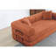 Canapé-lit convertible avec coussin cylindrique - Coussin pliant en velours côtelé avec cadre de forme fixe pour le salon, la chambre à coucher, le salon, le studio - ORANGE