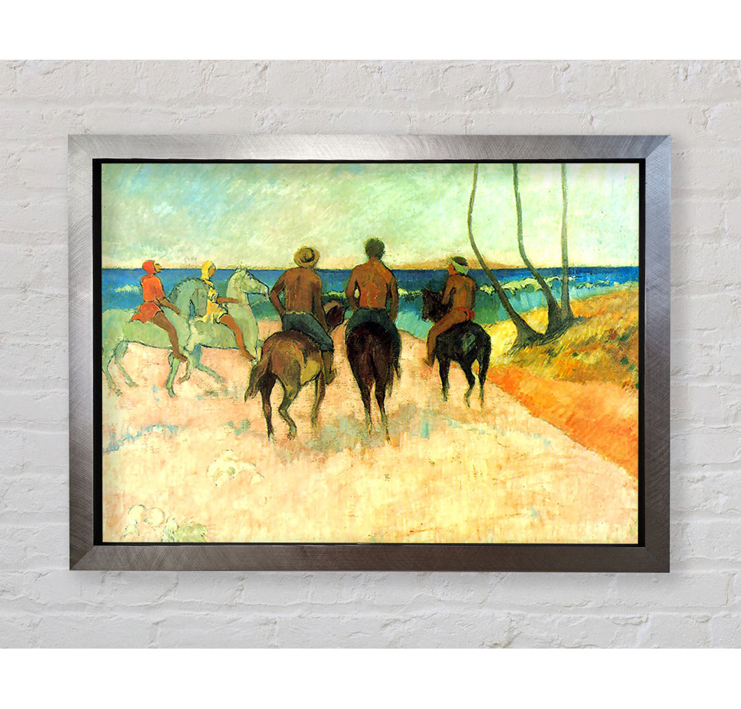 Gauguin reitet am Strand 2 - Druck