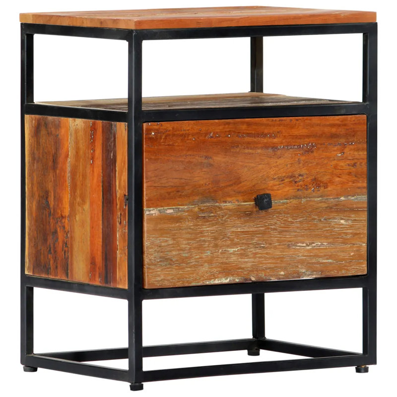 Oaklee 40cm W Steel Bedside Table