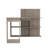 Writing Computer Desk, Five Open Shelves -Light Gray-471384300