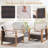 Drazen Outdoor Wicker Club Chair Set Of 2 With Thick Cushions & Unique Wood-Grain Armrests-1448426326