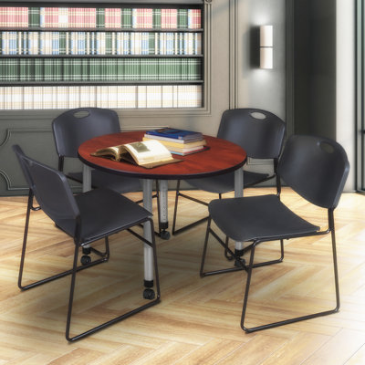 Kee Mobile 90" L Breakroom Table and Chair Set