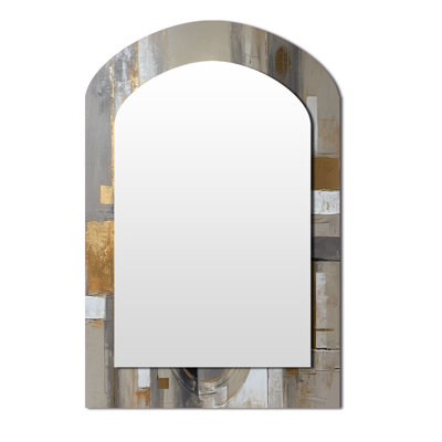 Miroir mural doré et gris Radical Simplicity I - Mid-Century