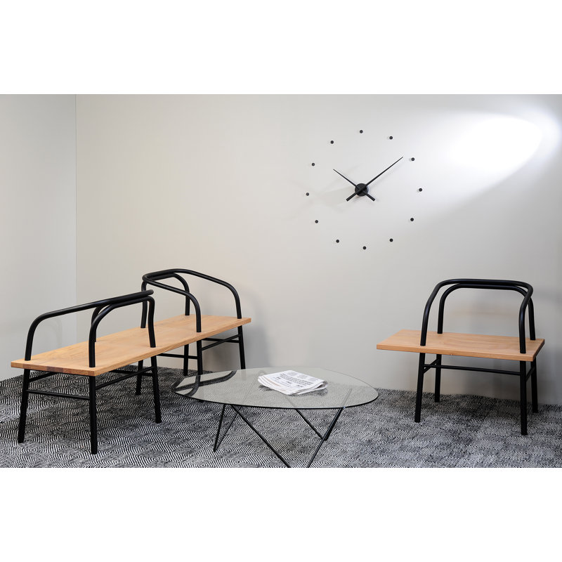OJ Analog Wall Clock, Black, Small