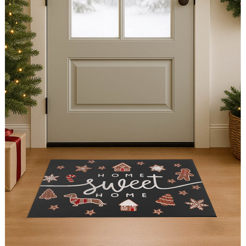 Paillasson Gingerbread, Gris anthracite, L 48 po x L 72 po