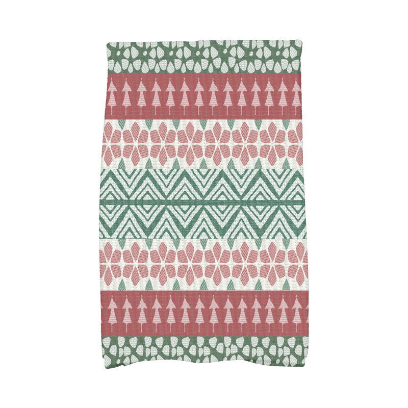 Débarbouillette Asuna Fair Isle, Rouge