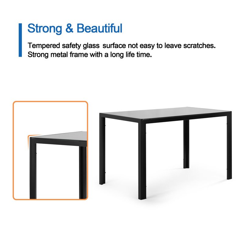 Glass Top Dining Table
