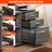 Alveiro 39'' Wide 3-Drawer Mobile File Cabinet with Power Outlets