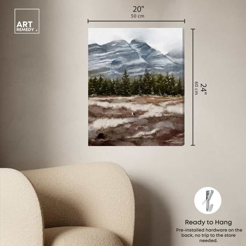 February Rocks Landscape Gallery Wrapped Canvas Art, 20" x 24"