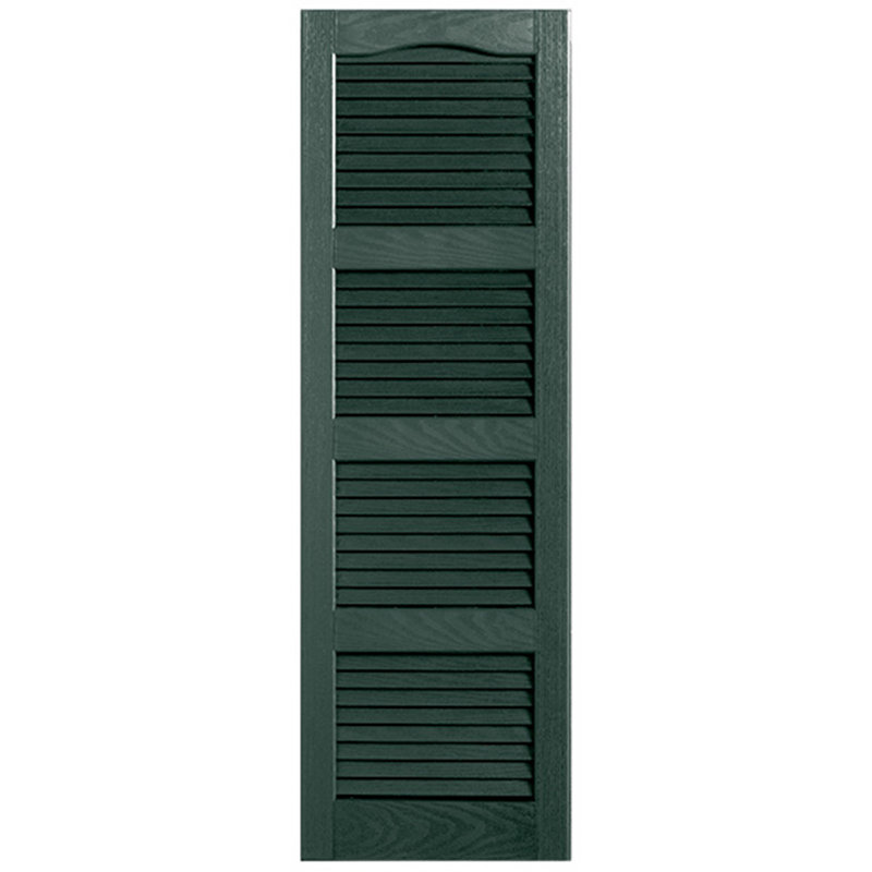Cathedral Top Four-style Open Louvre Shutters Pair, 12", 74", Pine