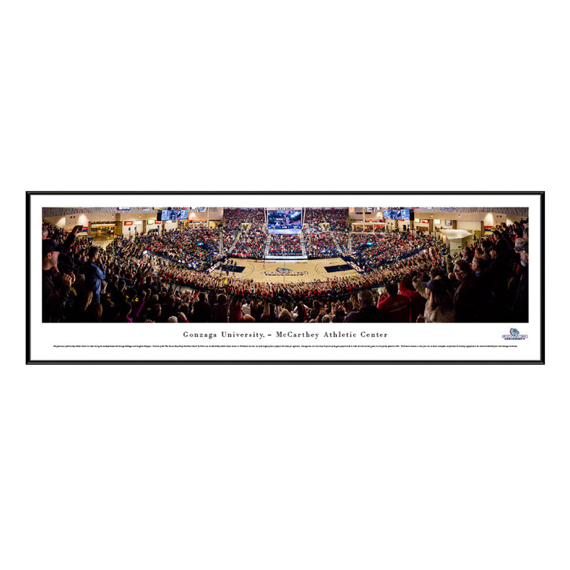 NCAA " College Football And Basketball ", Black Floater Framed, 13.75" H x 40.25" W x 0.88" D