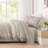 Andency Oversized King Comforter Set 120x98, 3 Pieces Ruffle Shabby Chic Famhouse Bedding Set, All Season Lightweight Fluffy Bed Set for Girls Women, Wheat-124610455-124610460