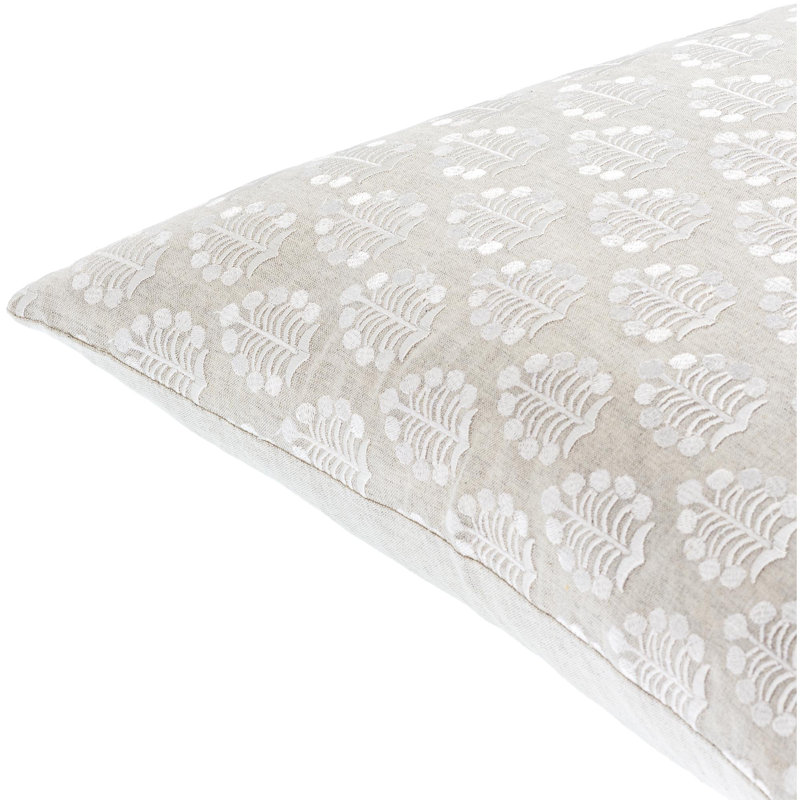 Fabuleuse Accent Pillow, White, Duck Down, Square 22"