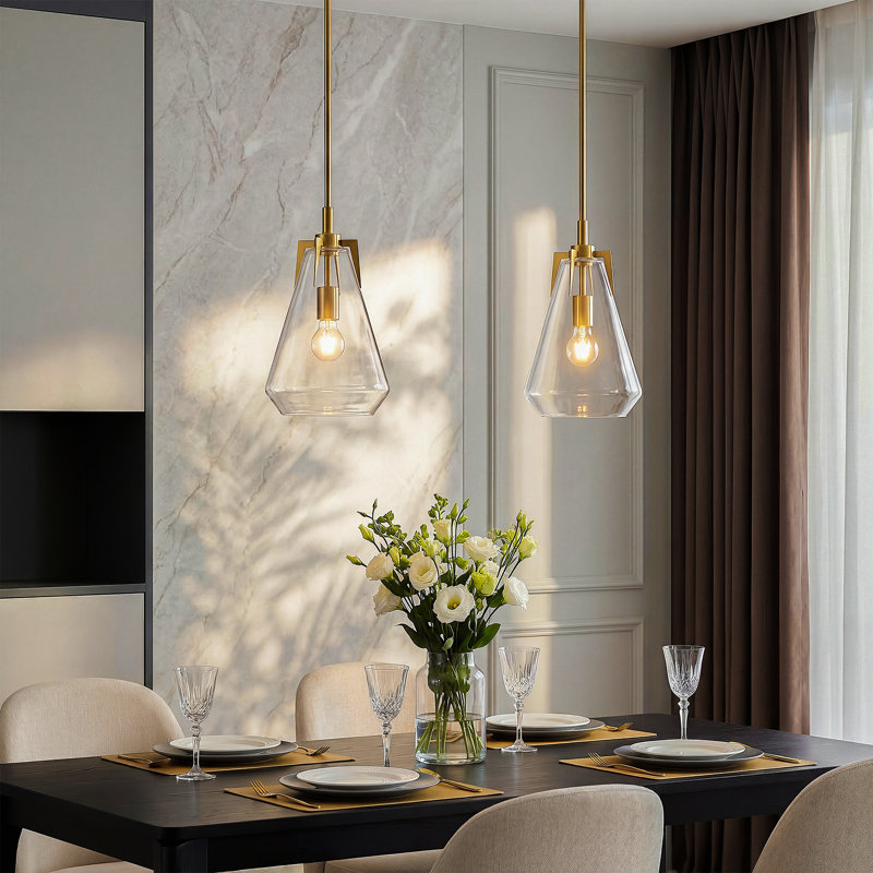 1-Light Modern Single Pendant with Adjustable Height