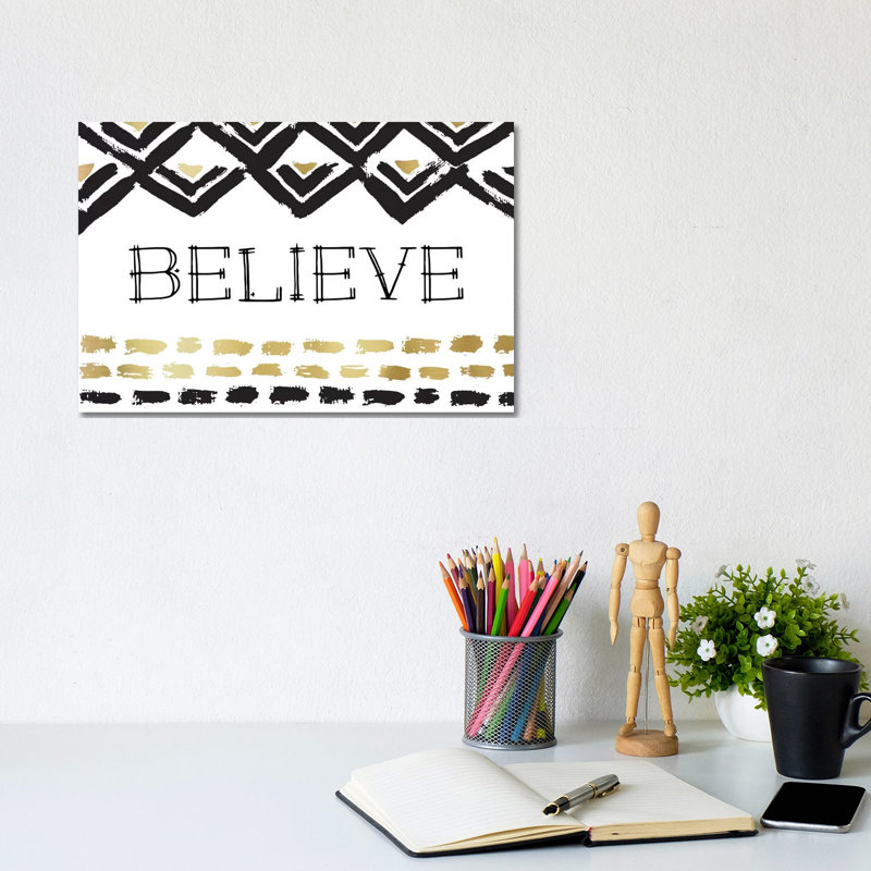 Believe by Amanda Murray - Wrapped Canvas Painting, 20.32cm H x 30.48cm W x 1.905cm D
