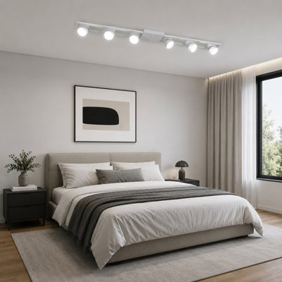 Niala 48.42" W 6-Light LED Dimmable Flush Mount
