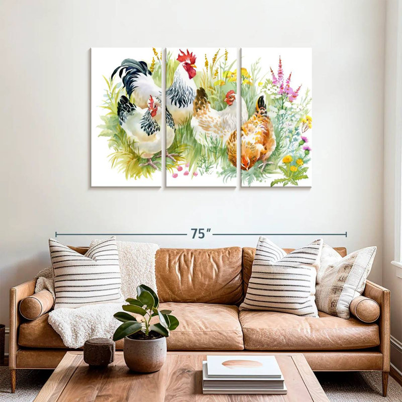 Chicken Posse, 36" H x 57" W