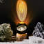 Lampe d'appoint boule de cristal K9 du système solaire avec base DEL en bois