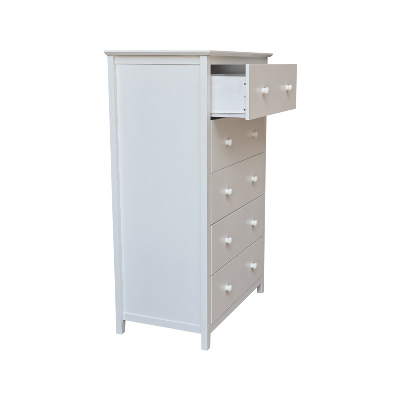 Commode 5 tiroirs Calumet Heimann, Blanc
