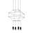 Expression 18" 4-Light ETL Certified Integrated LED Height Adjustable Geometric Pendant