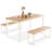 Blomkest 4 - Person Four Leg Dining Set-536499660-536499635-536499634