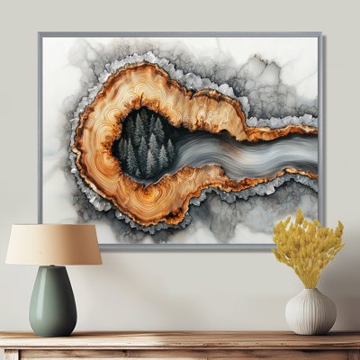 Crystal Current Into The Winter Forest River II - Forest Wall Art for Living Room
