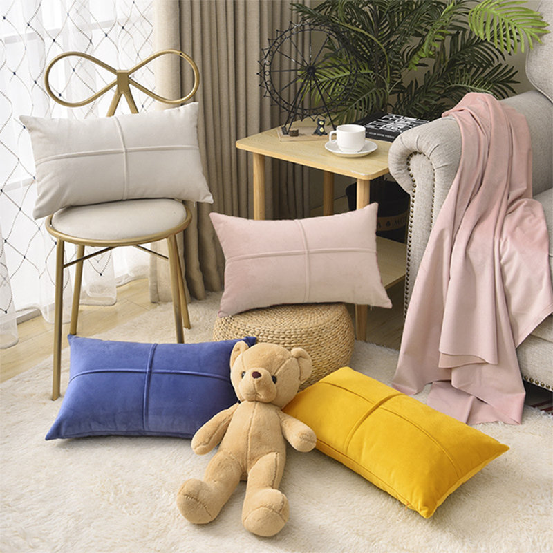  Ensemble de 2 coussins décoratifs de couleur unie Quadrant avec inserts , Gris, H 20 po x l 20 po