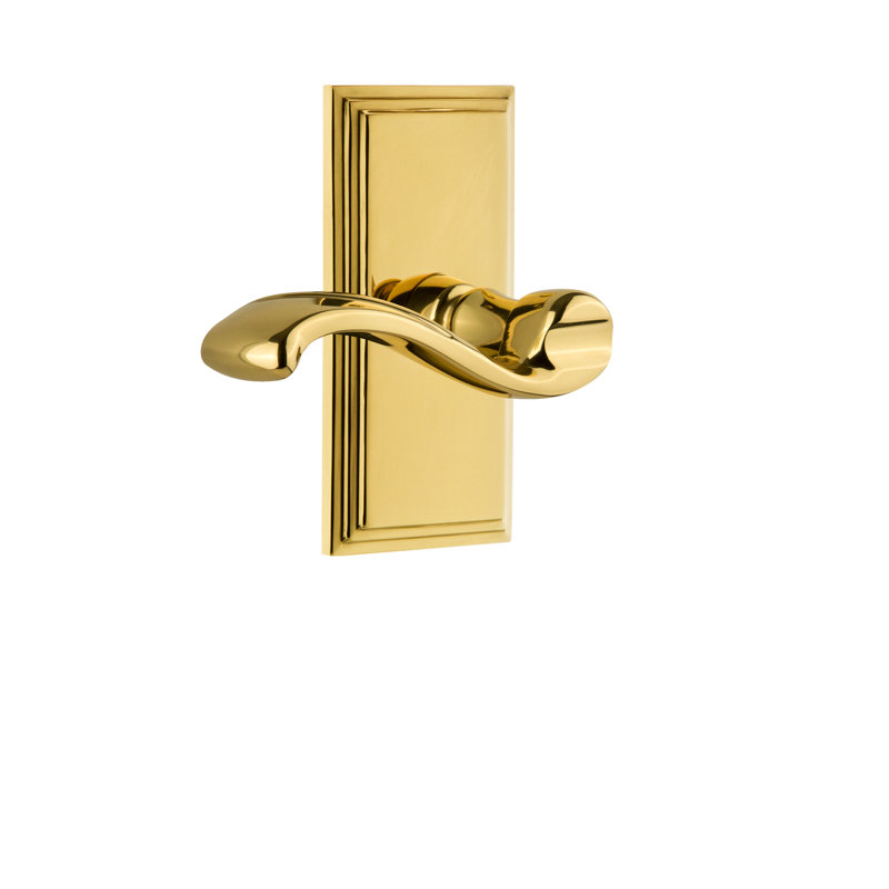 Grandeur Carré Plate Single Dummy with Portofino Lever, Lifetime Brass, Left Handed