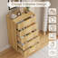 Commode 5 tiroirs cannelée pour chambre à coucher, commode moderne de 36,85 po avec poignées en métal, commode de rangement en bois pour le salon-648098503