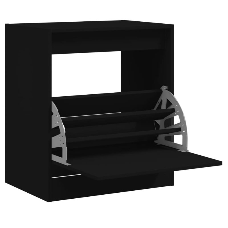 10 Pair Shoe Storage Cabinet, Black