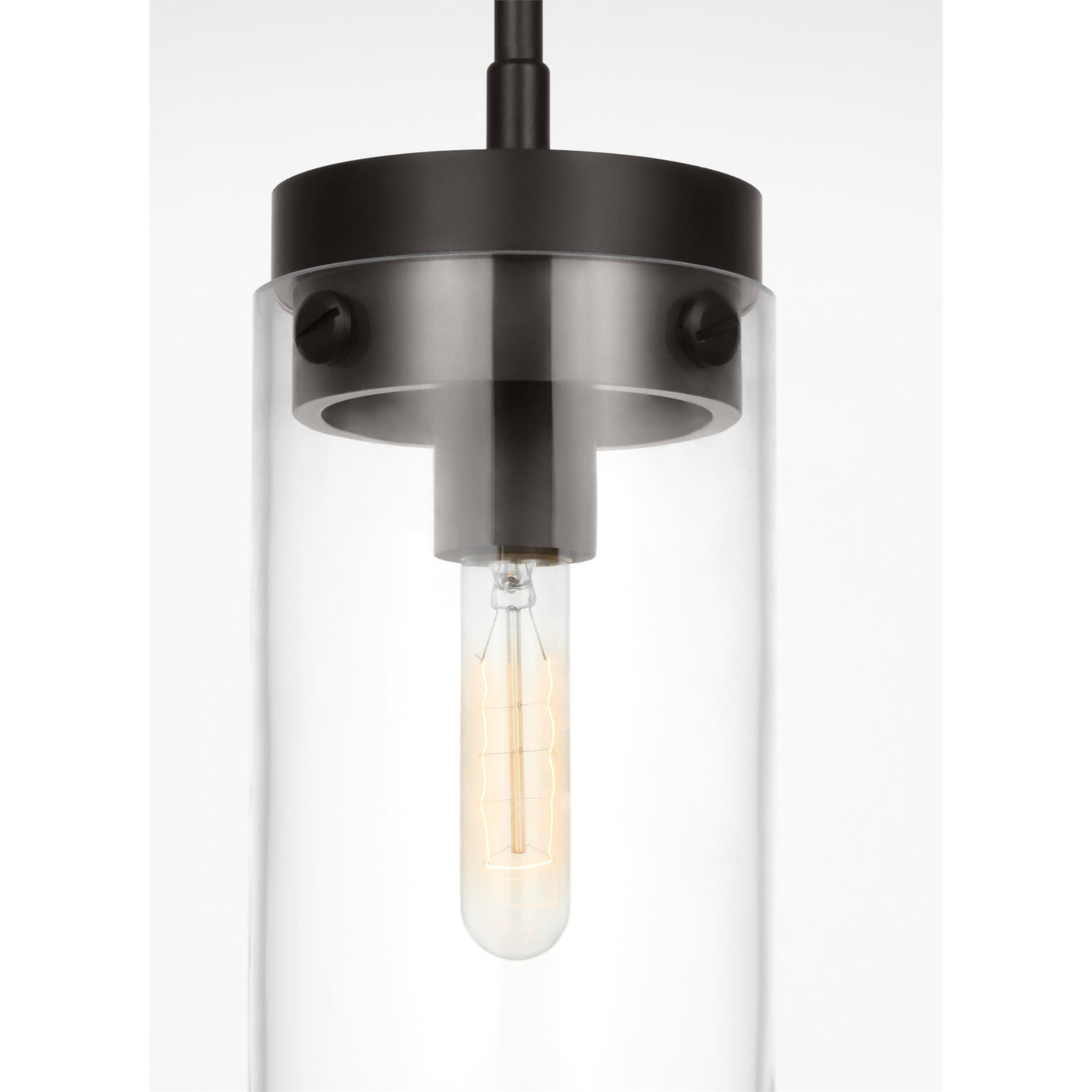 Single Light Glass Steel Dimmable Pendant