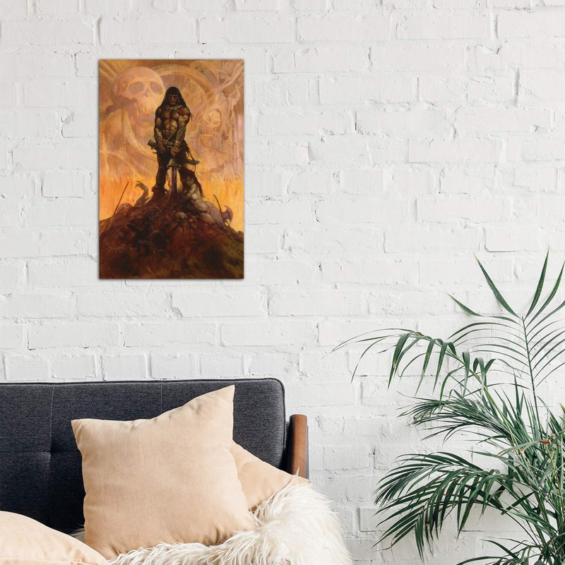«Barbarian», reproduction d'art, H 12 po x l 8 po x P 0,75 po, Toile tendue