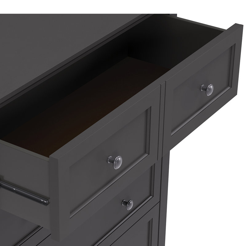 Commode 5 tiroirs Renee, Noir