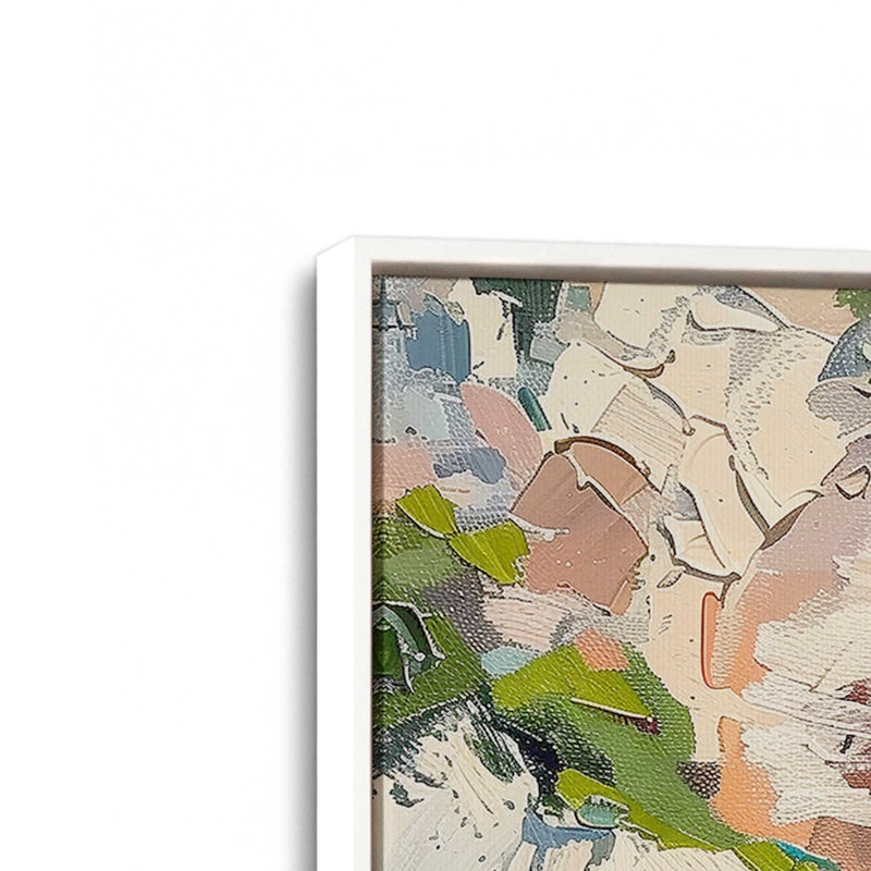 Impression sur toile Azzuro Cove, 12 po x 18 po, Cadre flottant blanc opaque