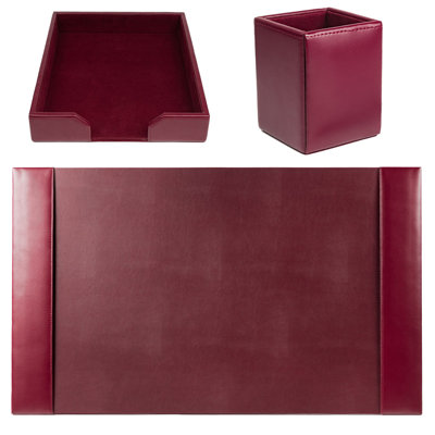 Jill Leather Desk Organizer Set