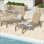 Ensemble de 2 chaises longues réglables avec dossier à 6 positions pour patio et jardin