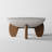 Curva Round Coffee Table With Wood Legs-1033277260