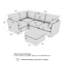 Canapé modulaire modulaire à 3 places avec repose-pieds et rangement, meubles de salon-880048163-880048162