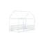 Lit simple en bois avec structure de toit et garde-corps-124151185