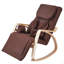 Fonction de massage complet - Pression d'air - Fauteuil à bascule confortable, fauteuil de détente avec coussin en coton brun