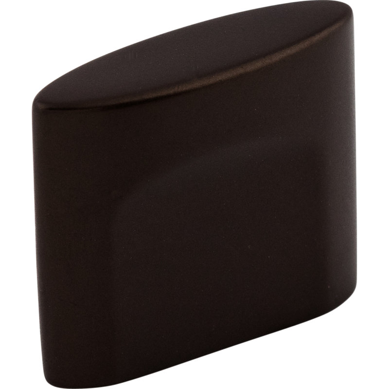 Oval Slot Oval Knob, 1 1/2" Knob Diameter, Oiled Rubbed Bronze