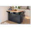 55.7'' Large Kitchen Island with 2 Drop Leaf, Rolling Cart on 5 Wheels, Power Outlet, and Spacious Storage for Dining and Cooking-653975558