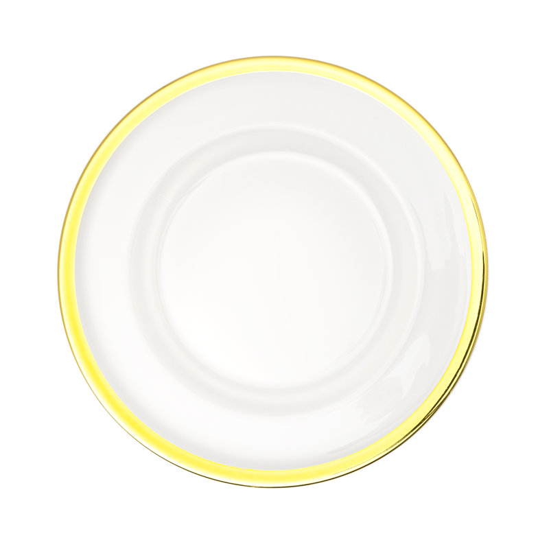 Mccabe Glass No Pattern Charger, Gold
