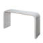 Console blanc délavé, table d'entrée de 59 po, table de style cascade courbée, console avec perles en bois, table d'entrée pour vestibule, couloir, salon, vestibule, couloir, bureau-846399576