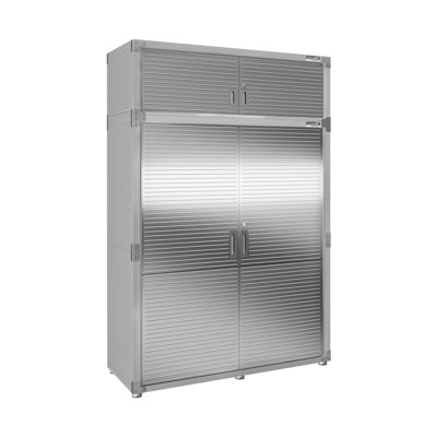 Seville Classics UltraHD 2 Piece Stainless Steel Storage System, 90.5" H x 60" W x 24" D