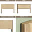 Tête de lit moderne en chêne à grain vertical pour grands lits, caractéristique ondulée arquée, style, installation simple, cadre avec fusion rétro, facile à assembler, haute qualité-130428331
